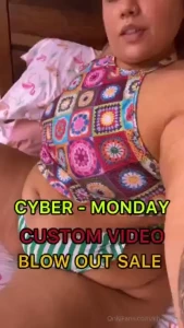 Cyber-monday blow out sale all custom videos 50 off reply for more