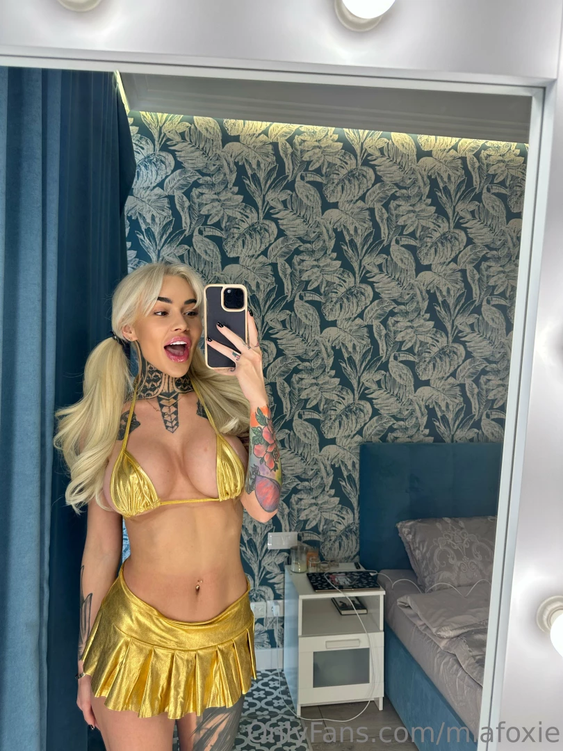 This g lden swimsuit makes me feel like a real treasure it shimmers so 