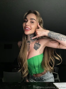 Wearing my favorite green corset today feeling confident and truly