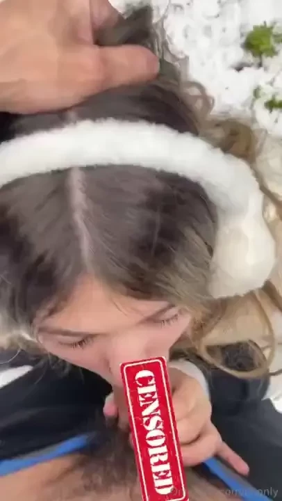 She turned me on while we were hiking through the snow and i fucked 