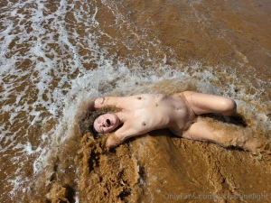 Scroll to see this wave surprise me during my nude beach photoshoot it part 5