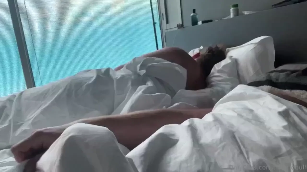 Lying next to my straight bro getting so horny 