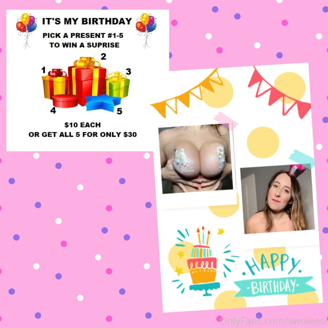 My birthday is next week and i want to treat you to lots of goodies part 3 