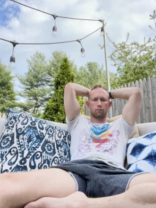 Patio set up complete got a boner after and then jerked off hope my part 1