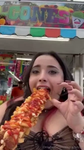 This korean hotdog was bussin