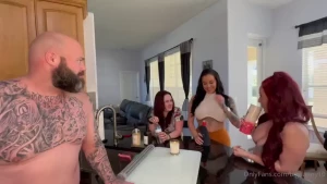 Brand new no appliances were safe in this wild kitchen fuck 3some
