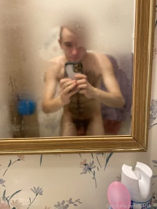All showered and ready to be dried off top it off with a new hair cut