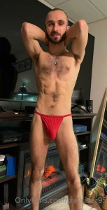Is red my color check out me in a red thong followed by some soft cock