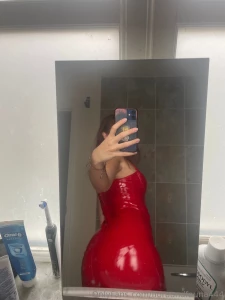 Latex red dress part 3