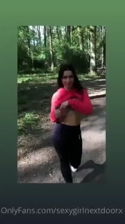 Got my titty out in the woods wish u were here 