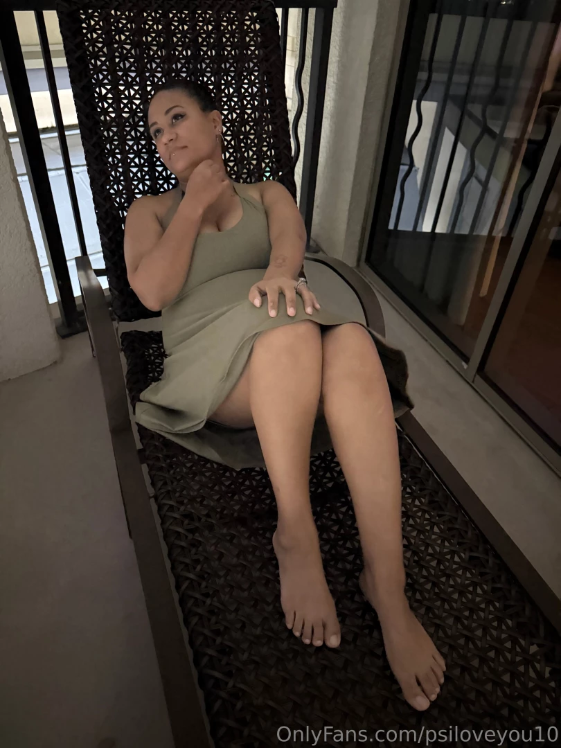 Out on the balcony catching a breeze literally 