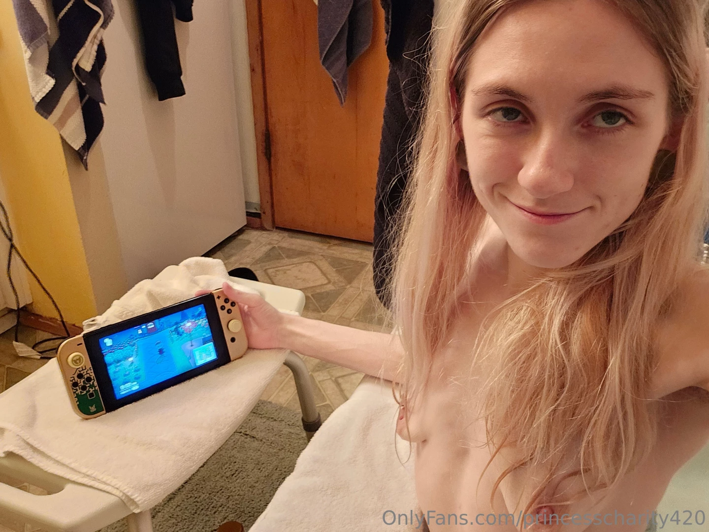 Playing some animal crossing while taking an epsom salt bath for my part 3 