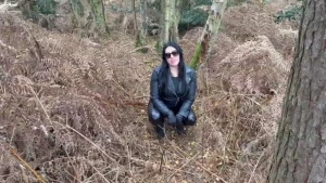 Outdoor dippy burglar farts 19 minutes long watch me in my leather