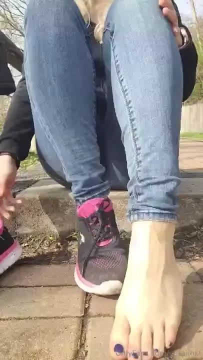 Ich war barfu in meinen laufschuhen unterwegs nimm eine nase voll und 