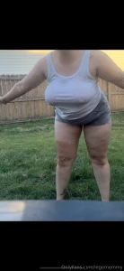 Had a wet t shirt contest in my back yard and i think i won i hope the