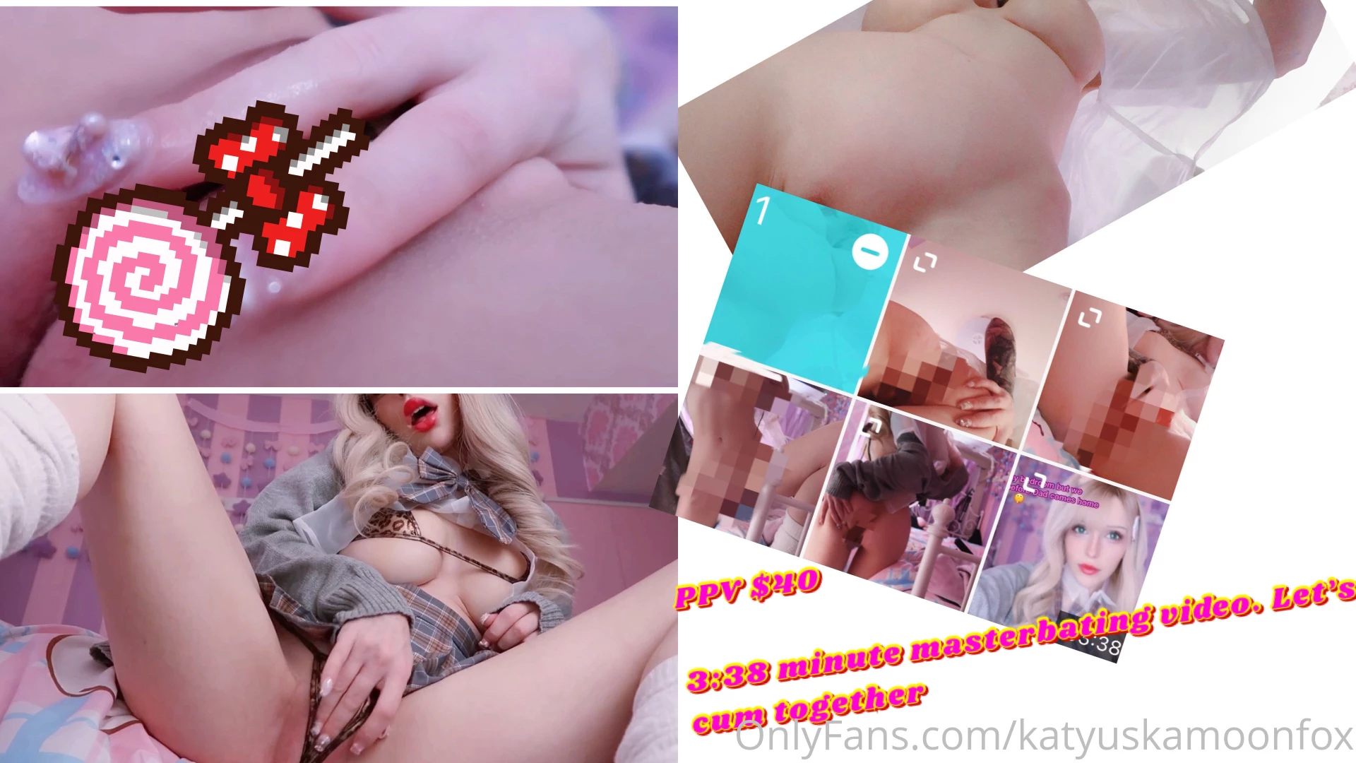 Just sent out a ppv naughty katy in school uniform video come 