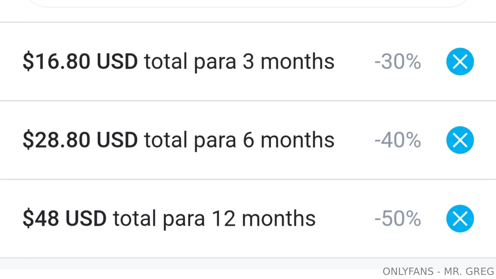 One month 8 or take advantage one of my subscription packages and get 