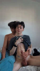 Handful of fun with matteothetwink should we make our first sex tape