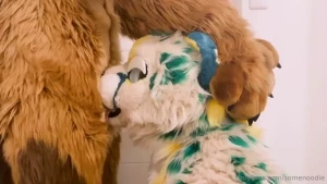When a pent-up yote rubs his cock on your face all you can do is obey