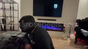 Slapping his face hard
