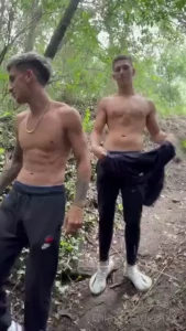 We were in the woods with my cousin and we wanted to masturbate est