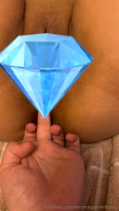 This is diamond s 2nd time ever with anal play i finger her asshole