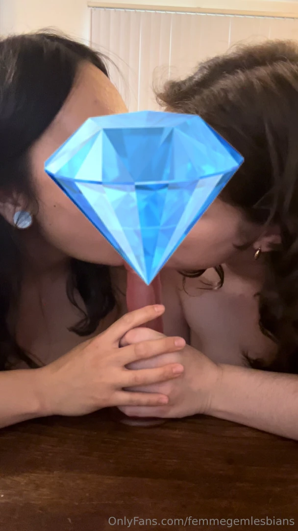 Me and emerald share a dildo and give it a blowjob together we lick 