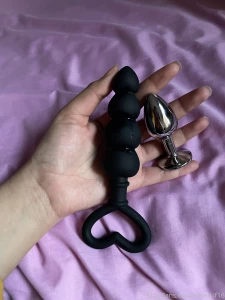 Playing with anal toys the black one was my favorite now i m ready to