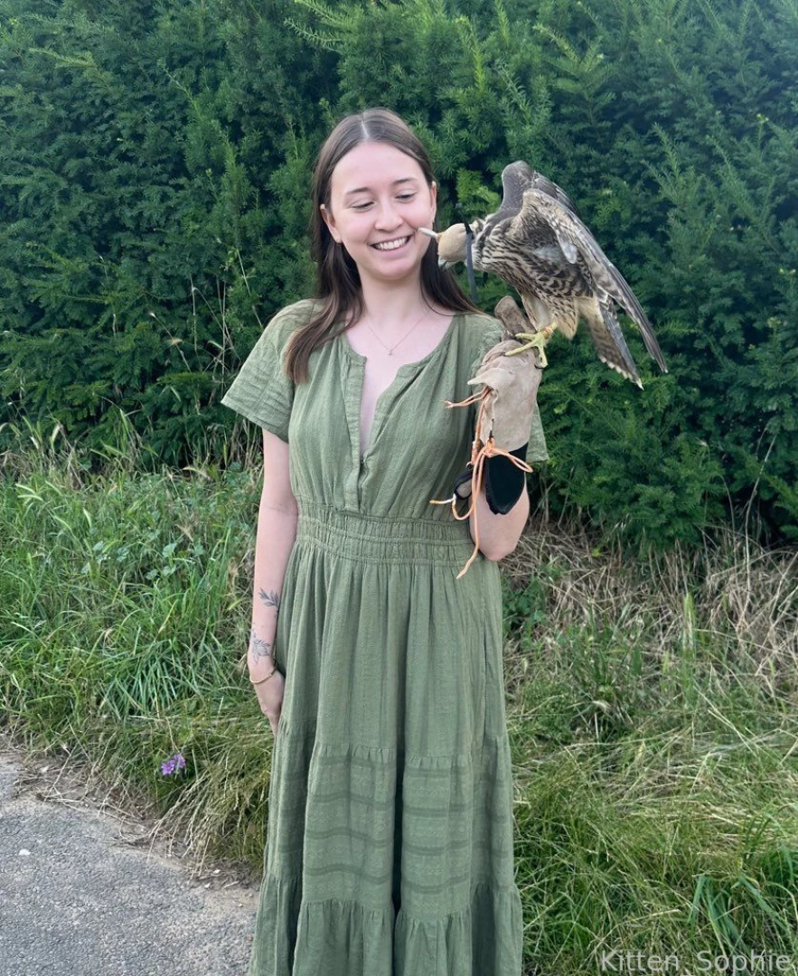 Just found a guy training a peregrine falcon outside my house amp had 