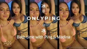 onlyping - New video coming soon bath time with asiaxxxtour and madinajade 