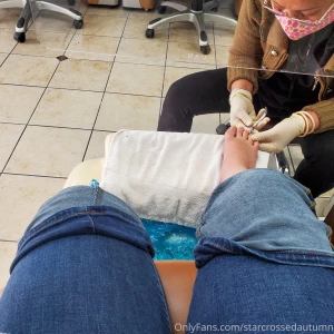 Pedicure time pampered feet pics to come