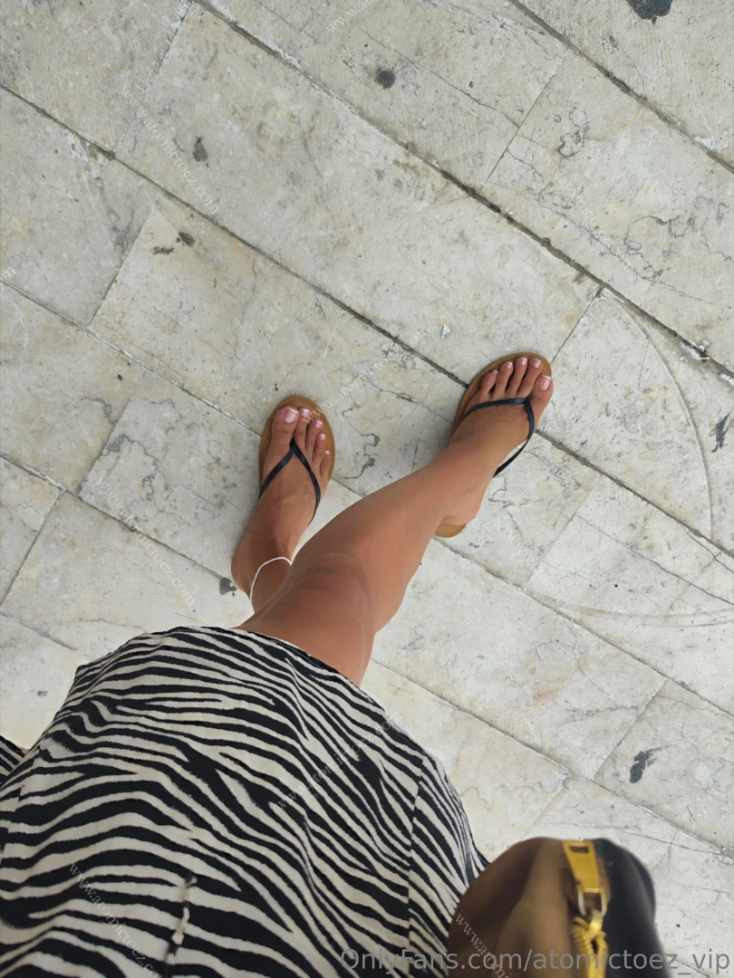 French pedicure and elegant slides 