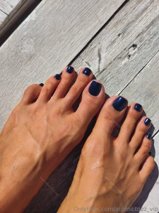 Pretty dark blue toes and wedges part 6