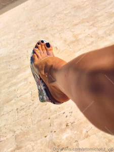 Pretty dark blue toes and wedges