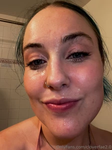 When the cum goes clear and liquidy just before it starts to dry to