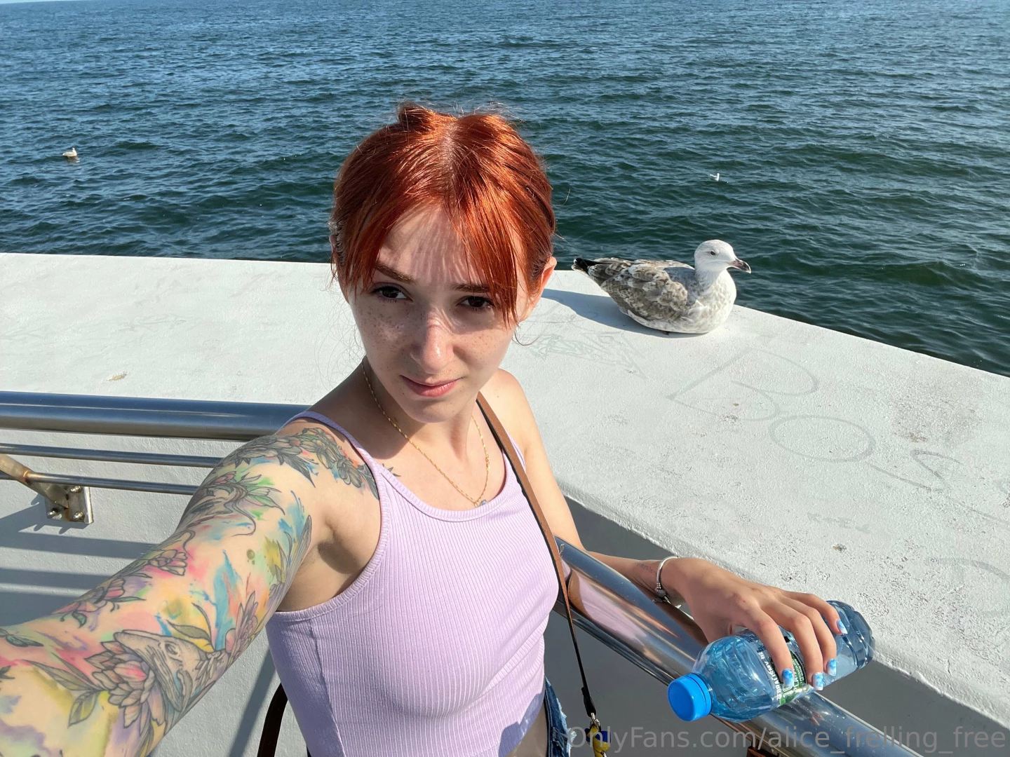 Just got caught by that nice seagul haha check out how she smiles 