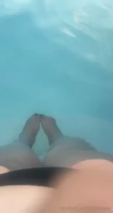 My chubby feet playing under water