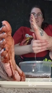 Fan exclusive behind the scenes of my chocolate sauce video enjoy