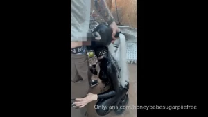 Latex doll gets throat fucked in a dumpster the weather was so nice