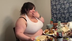 Enjoying a big family feast all for me full vid available later xx