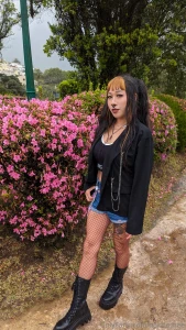 Where are you looking at at the flowers or me