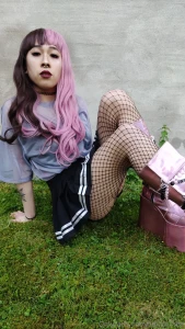 What a bombastically set big and sexy in a cheecky outfit and with big