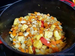 Acorn sqaush soup tonight with a touch of apple carrots onion cinnamon