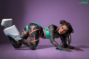 I have a suprise for you enjoy the latex crazy boots leather harness part 12