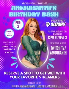 Come hang out with me at my birthday bash you might see some of your part 1