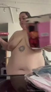 Trying on some new lingerie sneak peek at my halloween costumes