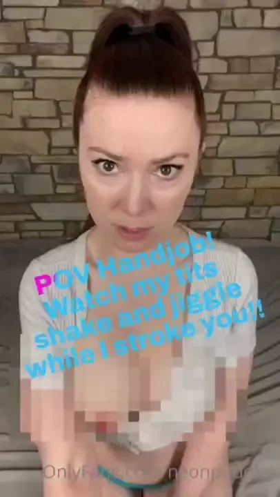 Pov handjob time i start by pulling one tit out shaking and bouncing 