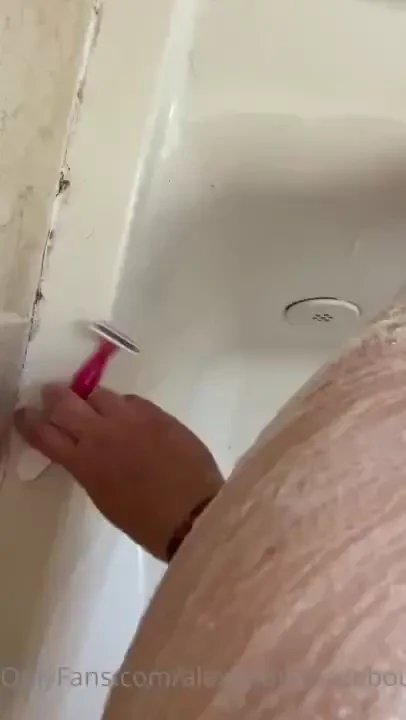 Shaving my legs nice and smooth 