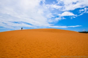 Poly-travel driving along the vietnamese beach we saw huge sand dunes