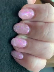 Fingers and toes done look how they glitter like diamonds part 3